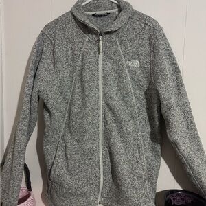 The North Face Cream and Gray Jacket